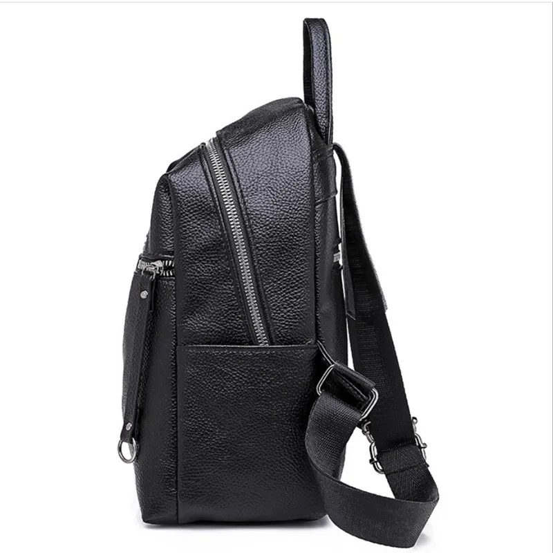 

Backpack Women's New Style Korean-style Versatile Pu Soft Leather Schoolbag Fashion Simple Backpack Outdoor Travel Bag
