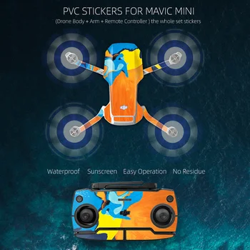 

Colorful PVC Stickers For DJI Mavic Mini Waterproof Skin for Drone Body Arm Remote Control Protector for Mavic Mini accessories