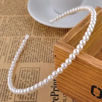 

Fashion Women Faux Pearl Headband Hair Band Headwear Party Jewelry Birthday Gift