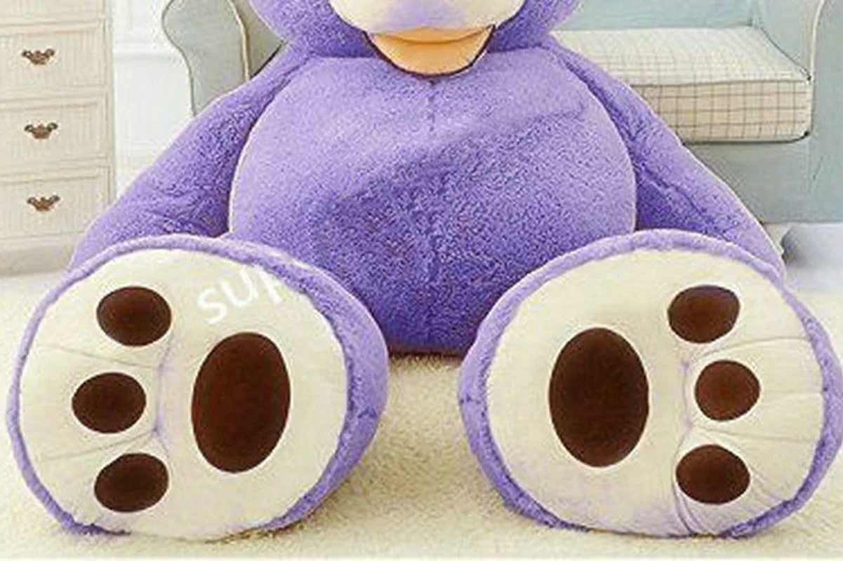 7" гигантский фиолетовый плюшевый мишка плюшевый чехол большой без наполнителя игрушка в виде животного 200 см детский Gfit милый плюшевый
