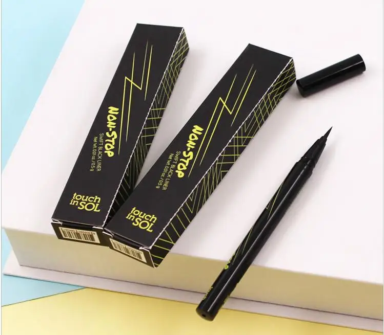 TOUCH IN SOL Non-Stop Swift Black Pen Liner 0.5g Black Long Lasting Liquid Eye Liner Makeup Waterproof Eyeliner Korea Cosmetics