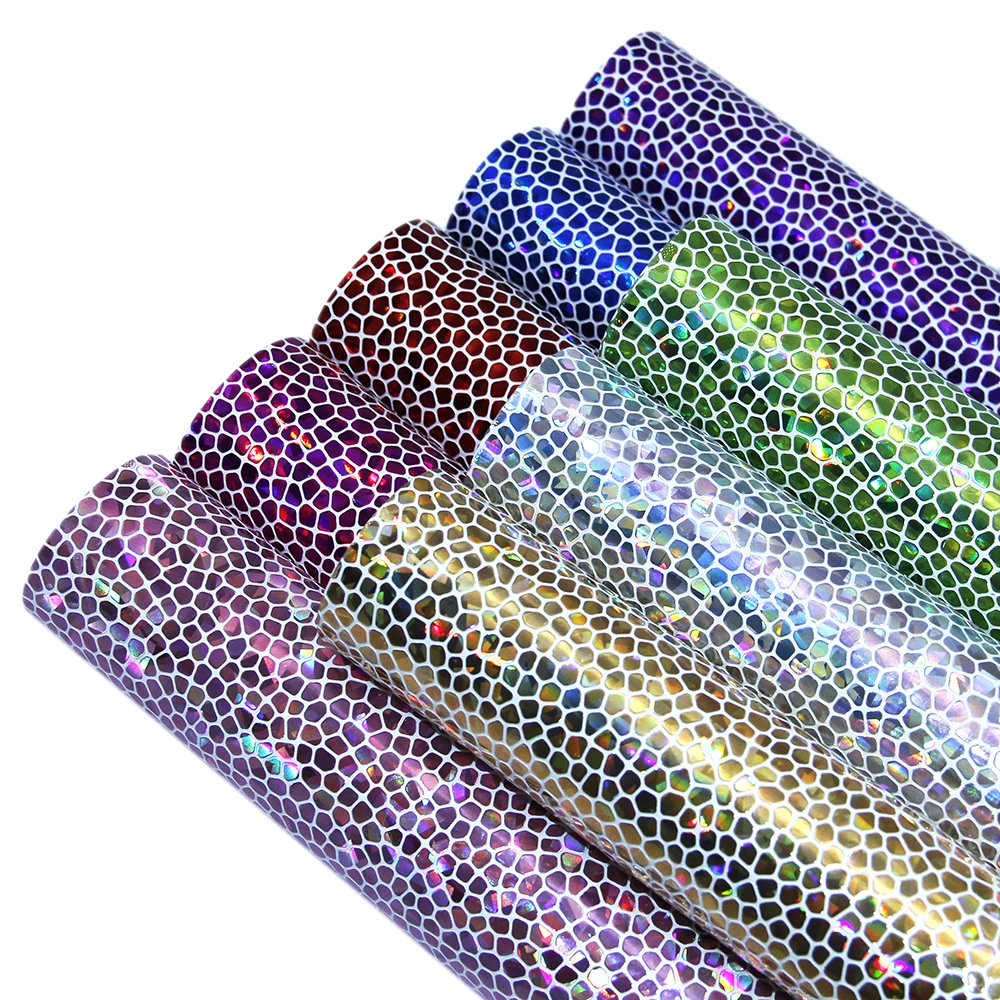 David accessories 8 шт./компл. голографическая ткань из искусственной кожи с имитацией под