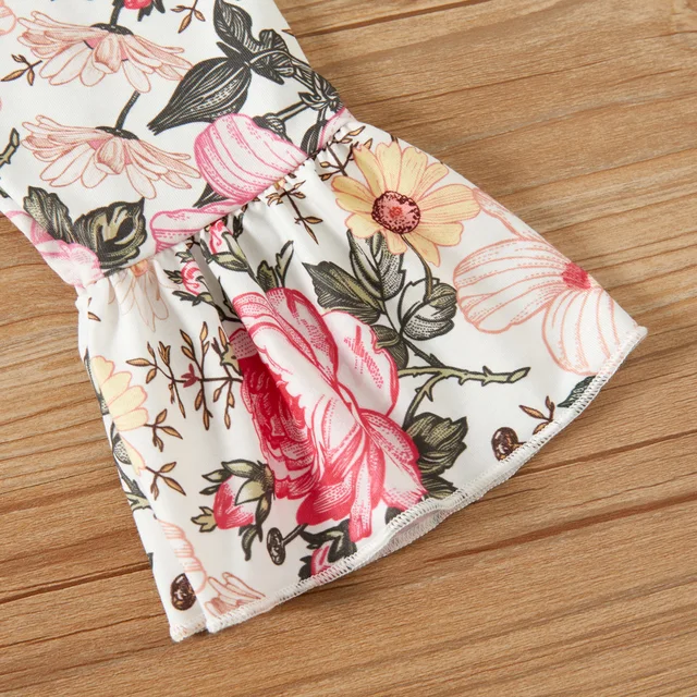 floral topo e rasgado calças jeans conjunto - Imagem 6