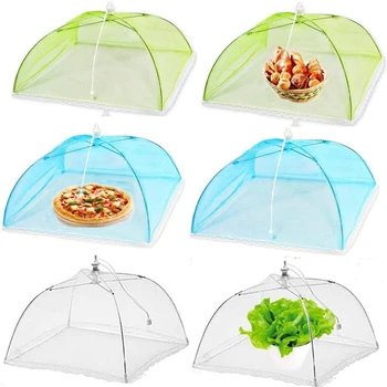 

-Up Food Mesh Protector Cover Umbrella Food Nets Sn, 6 Pack Reusable and Collapsible Outdoor Food Tents
