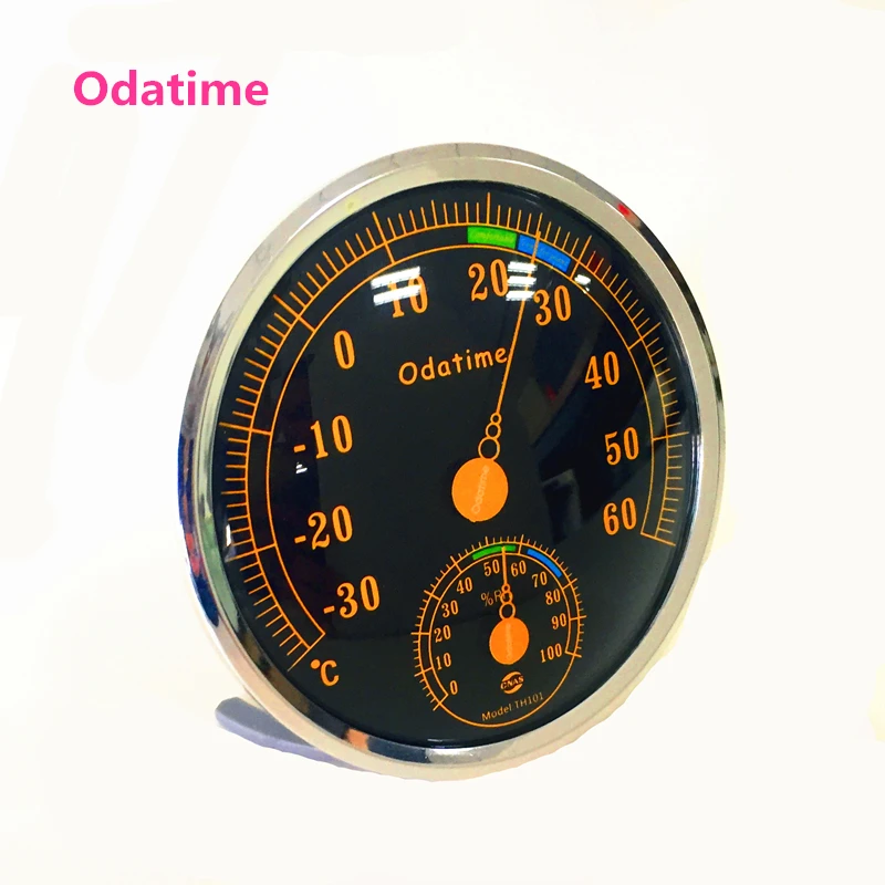 Odatime, термометр, гигрометр, Круглый, без батареи, измерительные приборы для измерения температуры, бытовой, для улицы, настенный Измеритель температуры и влажности