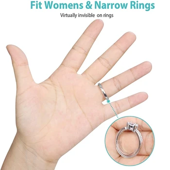 

8 Sizes Silicone Invisible Clear Ring Size Adjuster Resizer Loose Rings Reducer