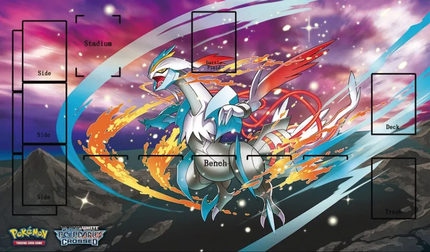 

Takara Tomy PTCG Accessories Pokemon Card Game Table Playmat Kyurem Toys for Children