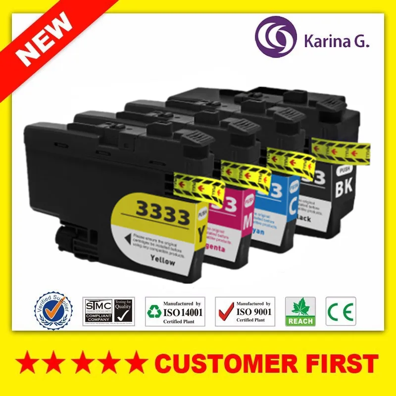 Совместимый чернильный картридж для Brother LC3333 подходит DCP-J1100DW MFCJ1300DW и т. Д. |