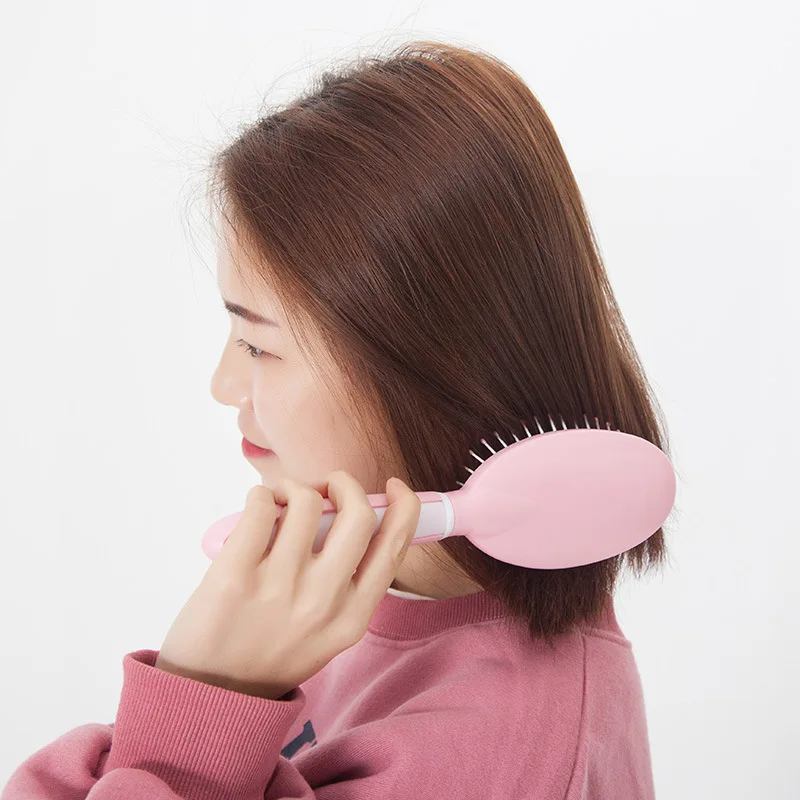 Домашний портативный розовый гребень для волос Многофункциональный Антистатический массаж на воздушной подушке гребень пластиковый нейлоновый зубной гребень для красоты