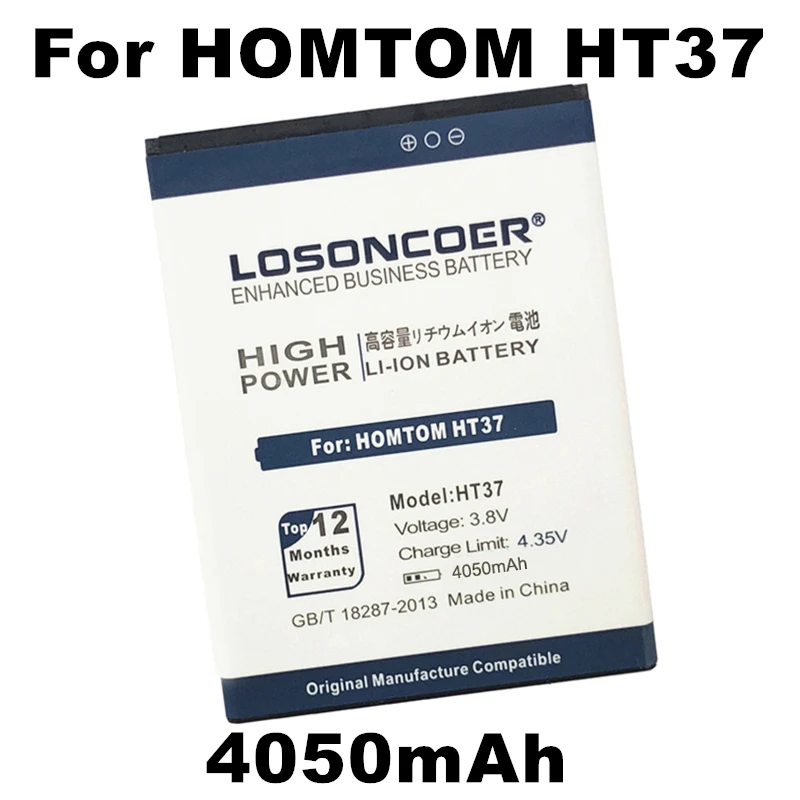 

LOSONCOER 4000mAh HT37 Battery For HOMTOM HT37 Pro HT37Pro HT37 Mobile Phone Batteries+Quick Arrive
