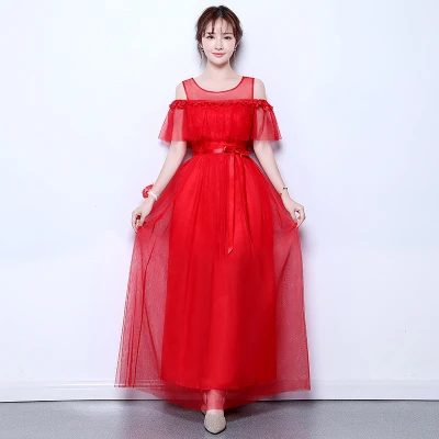 ТРАПЕЦИЕВИДНОЕ длинное Тюлевое красное Элегантные платья невесты Vestido Azul Marino