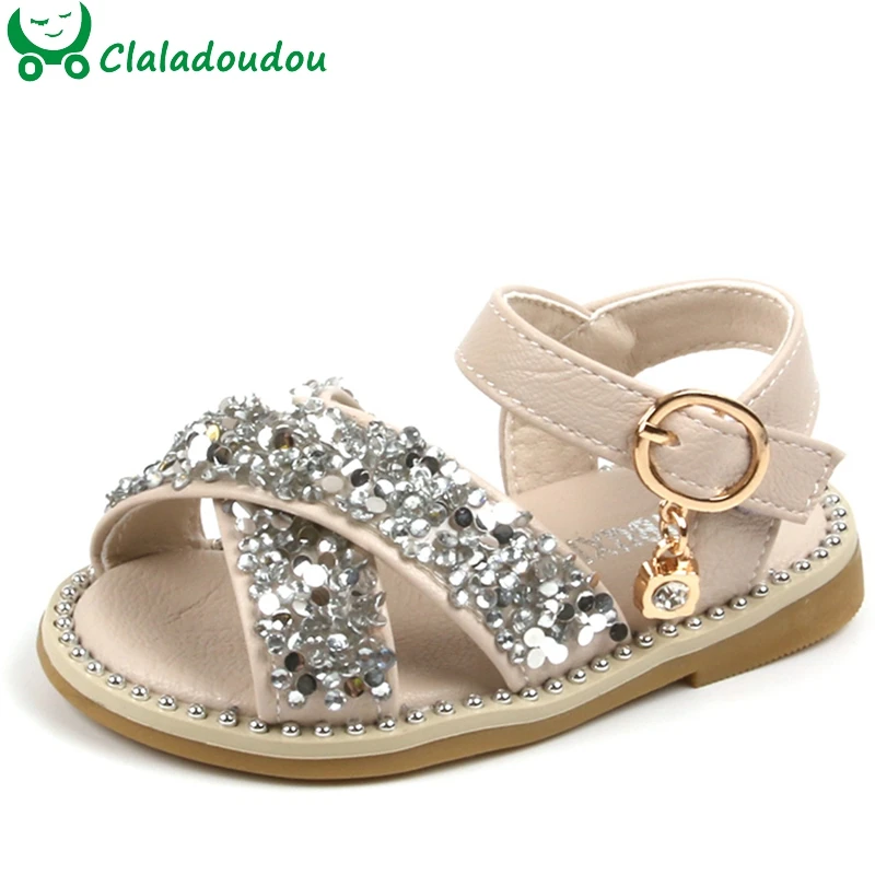 11.5-15.5cm Baby Bling Shoes Girl Baby Sandals Infant Sequin Rhinestone Summer Sandals Kid Girls Princess Party Dress Shoe For kids shoes,kids sandals,baby sandals,sandals and clogs