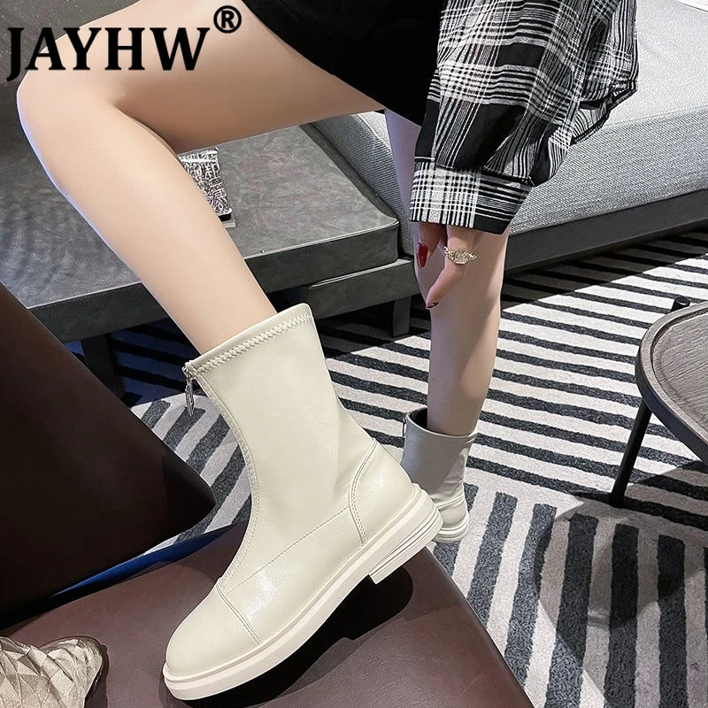 JAYHW корейские модные женские ботинки мартинсы Осенняя обувь кожаная на