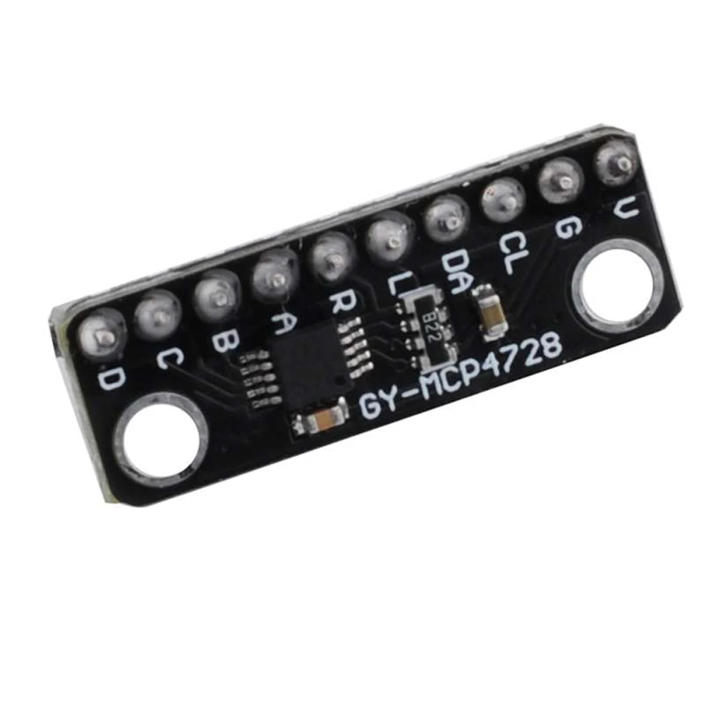 Breakout DAC, Cabeçalhos de pinos soldados, 12Bits, 12Bits, I2C, MCP4728, 5pcs
