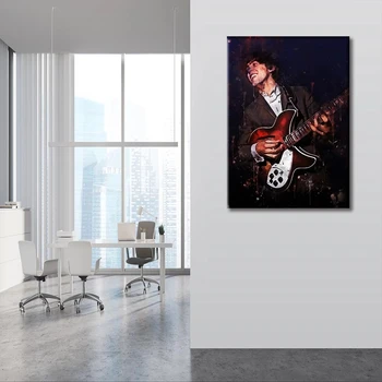 Great Paintings of Famous Guitarists Printed on Canvas 2