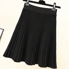 Женская длинная Плиссированная Юбка До Колена, хлопковая повседневная юбка с высокой талией, новинка года, модная весенняя зимняя женская юбка в стиле ретро, большие размеры