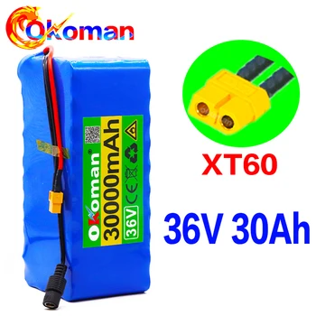 

36V 10S4P 30Ah 500W high capacity 42V 18650 lithium battery pack 30000mAh electric bicycle scooter with BMS XT60 Plug
