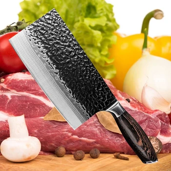 

Handmade Forged Hammer Sharp Kitchen Knife Stainless Steel Meat Cleaver Chopper Bone Knife Vegetable Chinese Knife Cutter