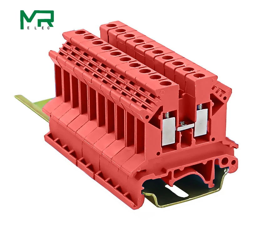 10 шт./лот UK-2.5B синий/серый/красный/желтый 2,5 мм2 din-рейку Универсальный комбинированные клеммные блоки винтового типа UK2.5B
