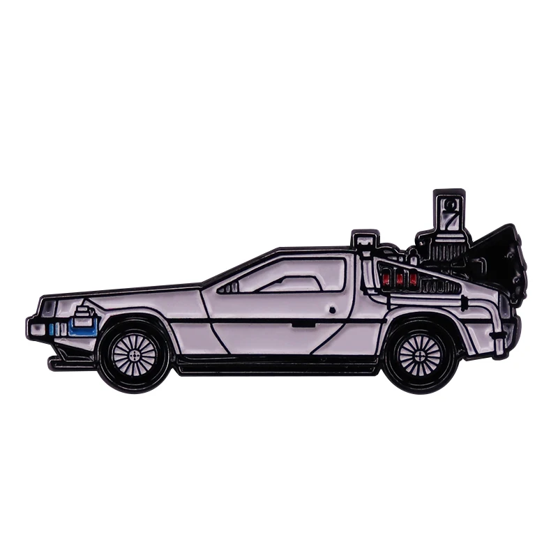 Ritorno Al Futuro Delorean Dmc-12 Spilla Time Machine Badge 80 Spilla Film Sci-Fi