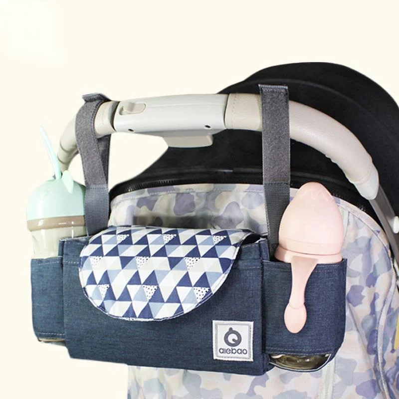 Bolsa organizadora para cochecito de bebé, bolsa de pañales de mamá, gancho, cochecito de bebé, impermeable, gran capacidad, accesorios para cochecito, viaje al aire libre