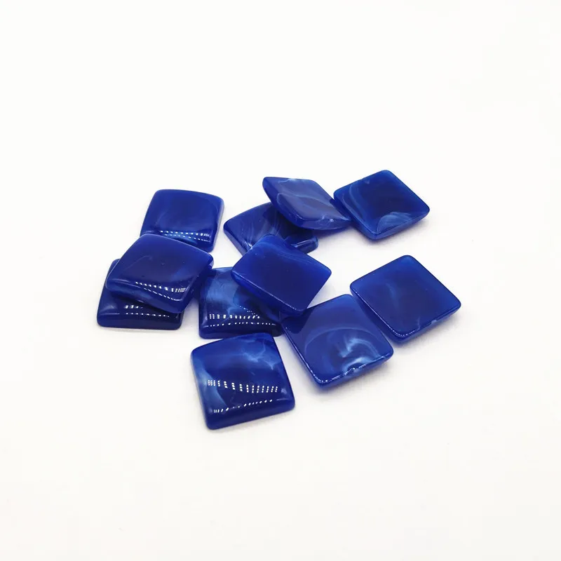 royal blue Новое поступление! 17 мм 300 шт Акриловый Мраморный эффект плоская задняя квадратная форма для сережек аксессуары, детали для серег, изготовление ювелирных изделий DIY - Цвет: royal blue