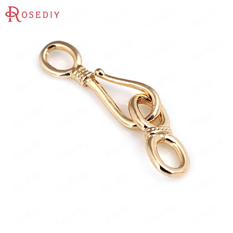 

(D169)6 Sets 22X4mm 27x5mm 36x7mm High Quality Champagne Gold Color Brass Necklace Clasps Connector Jewelry Accessories