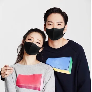 

In Stock BYRIVER Anti Flu Mouth Mask 3D Fashion Black Color, Reusable Washable Dust Proof Soft Face Mask Breathable