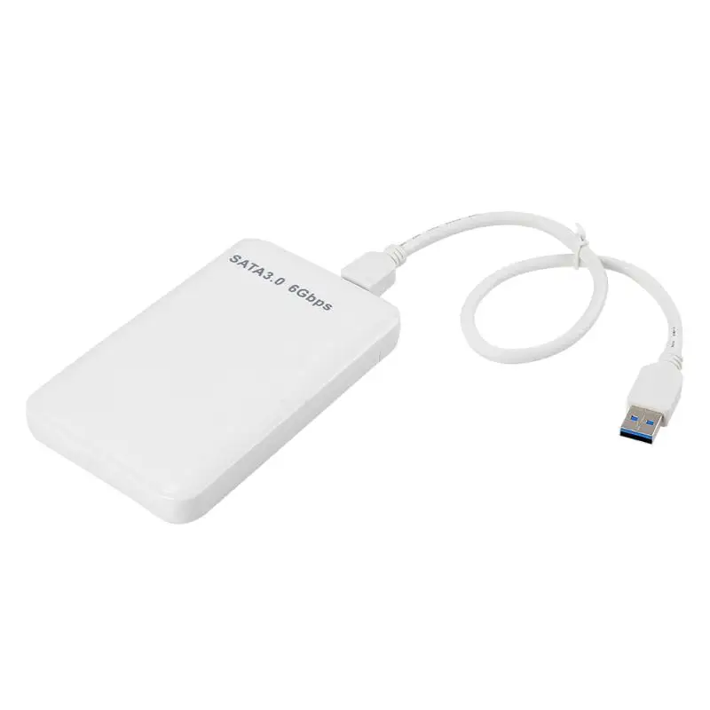 Белый Чехол для жесткого диска VODOOL 2,5 дюйма с адаптером USB3.0 на SATA 3,0, жесткий диск для внешнего корпуса, чехол для внешнего жесткого диска HD - Цвет: Белый