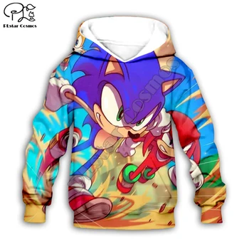 

Kids Cloth Anime Super Sonic Cartoon 3d hoodies/boy sweatshirt Cartoon Hot Movie style-19