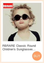 RBRARE очаровательный круглый Форма Детские солнечные очки карамельного цвета милые дикие с Впадиной личности ребенка анти-УФ уличные очки