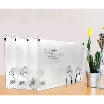 

A4 clear folder File folder cartoon style Office organizers PP Document organizer File folder Fashinable