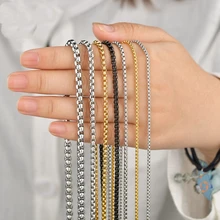 

collar masculino cadena acero inoxidable necklace for women choker colier hommes collares de moda 2021 couples long necklace