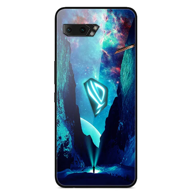 19 Для Asus ROG Phone II чехол из закаленного стекла «Планета космос», чехол из стекла для Asus ROG Phone2 ZS660KL Phone II 2 Coque - Цвет: 19