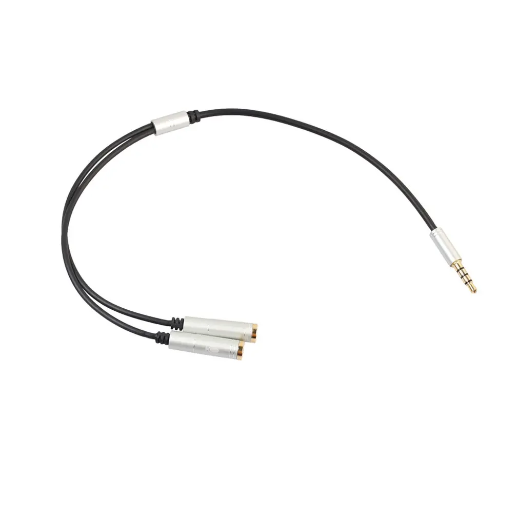 3.5mm Jack Headset Extension Cable Headphone + Mic Audio Splitter Aluminum Shell for Mobile Phone for PS4 Gaming Headset