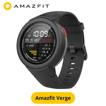 

Global Version Amazfit Verge Smartwatch GPS GLONASS Call Answer Smart Message Push Heart Rate Monitor for Android Phone iOS New