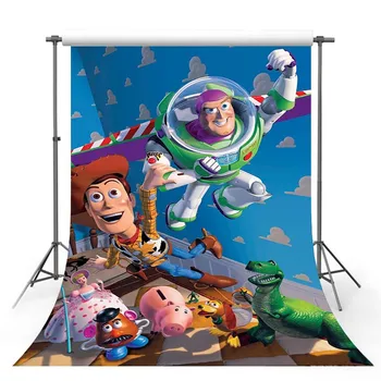

Photography Photo Studio Backdrop Toy Story Themed Party Stars Children Birthday Banner Photo Studio Background Photocall