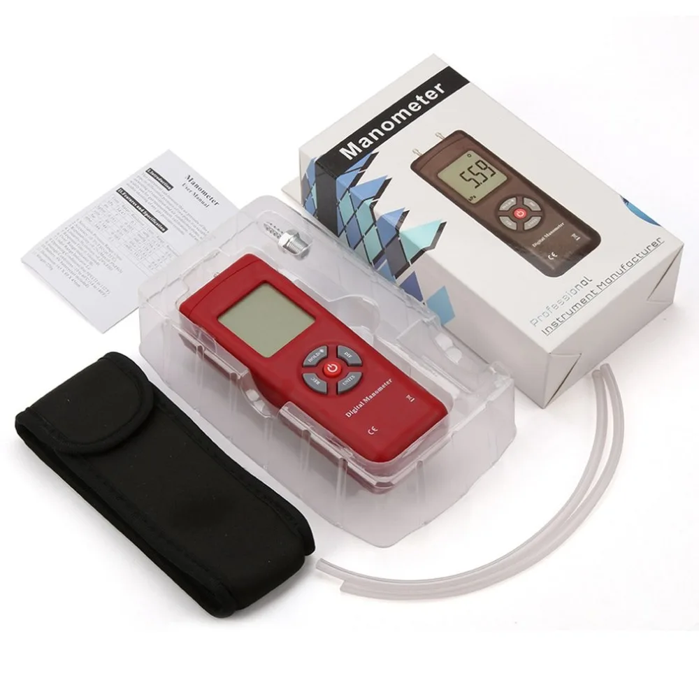 

New Arrive TL-100 Digital Manometer Air Pressure Meter Handheld Pressure Gauges Handheld U-type Differential Pressure Meter