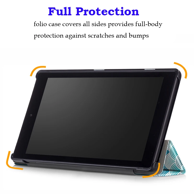 Чехол книжка из искусственной кожи для Kindle New Fire HD8 HD 8 2018 2017 2016 Магнитная подставка