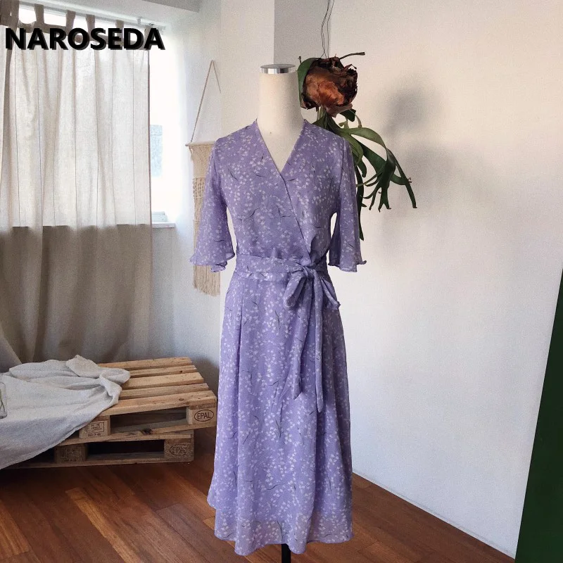 Винтажное летнее женское платье NAROSEDA 2020 ТРАПЕЦИЕВИДНОЕ ПЛАТЬЕ с принтом и