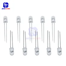 Diymore 100 шт./лот 5 мм 850nm ИК инфракрасный 2 Pin-диод светодиодный светильник для камера ночного видения