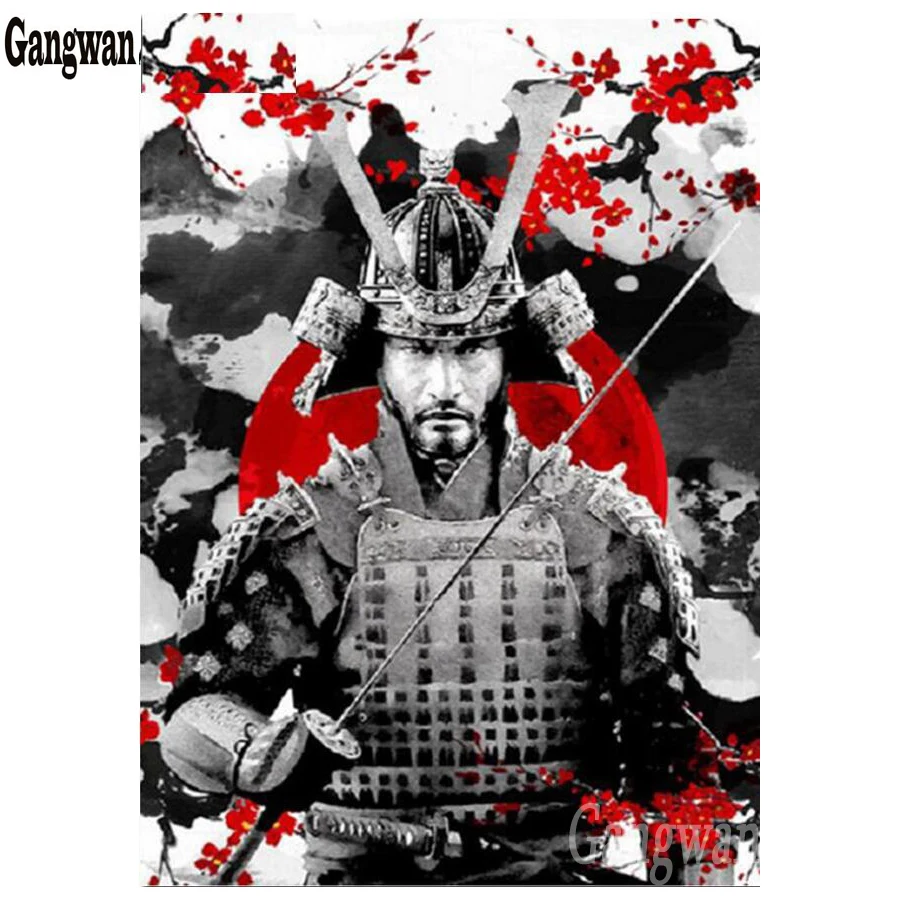 

Japanese samurai pattern Diamond Embroidery people Mosaic Rhinestone Diy Diamond Painting Cross Stitch kits sakura 5d home decor