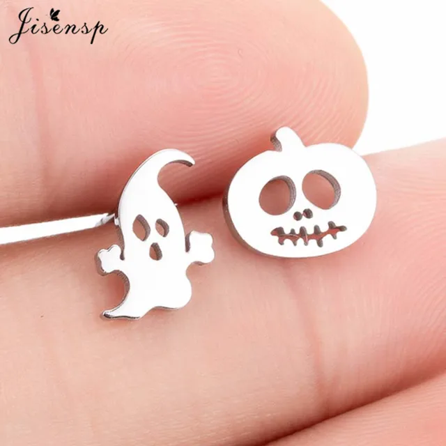 Mini Stainless Steel Earings Fashion Jewelry Small Animal Ear Studs Punk Cross Star Dragon Ballet Stud Earrings Pendientes Gifts GED156