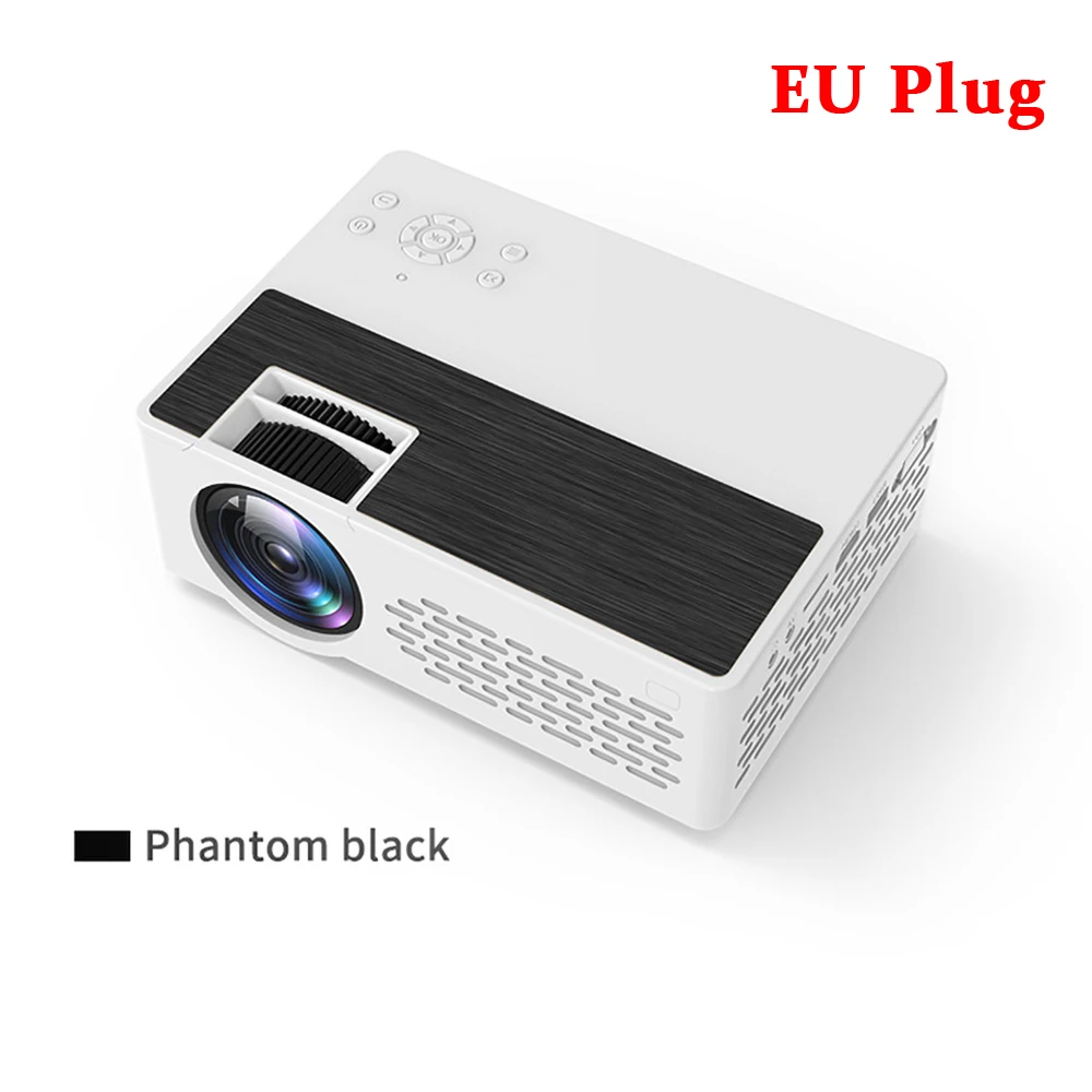 Black EU J12 мини-проектор Full-HD 1080P проектор wifi экран телефона зеркальное отображение 5000 люкс проектор домашний кинотеатр PK J9 - Цвет: Black EU
