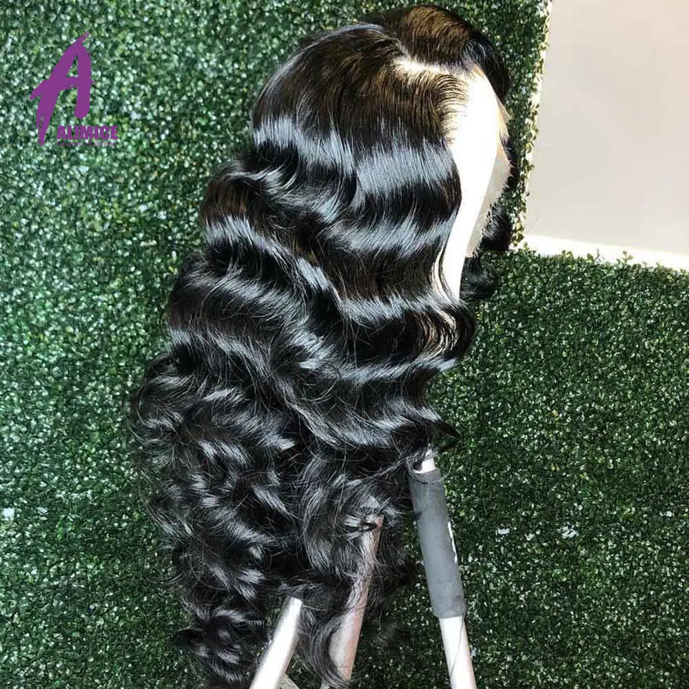 13x4 Loose Wave Lace Front Human Hair Wig 150 180 200% Brazilian Hair Lace Front Wig Preplucked Natural Hairline Alimice Remy (4)