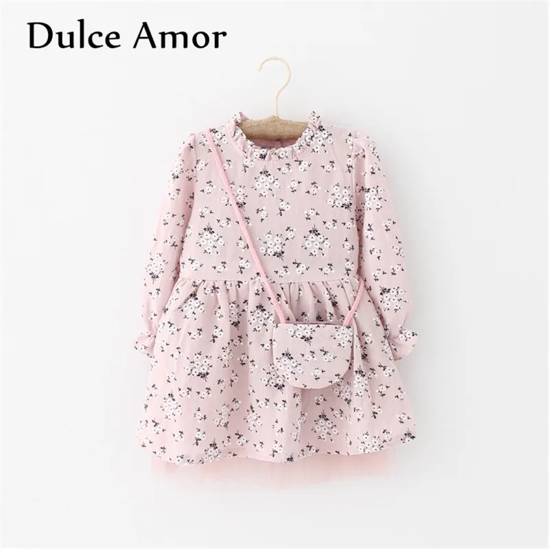 Dulce Amor Платье для девочек с цветочным принтом одежда маленьких весна 2019