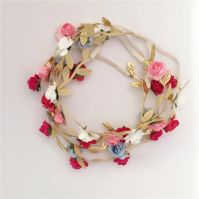 WARMOM Children Roses Hair Accessories Flower Hair Band Fashion Hot Selling DIY Handmade Flower Headbands Cute Beauty Kids Stuff