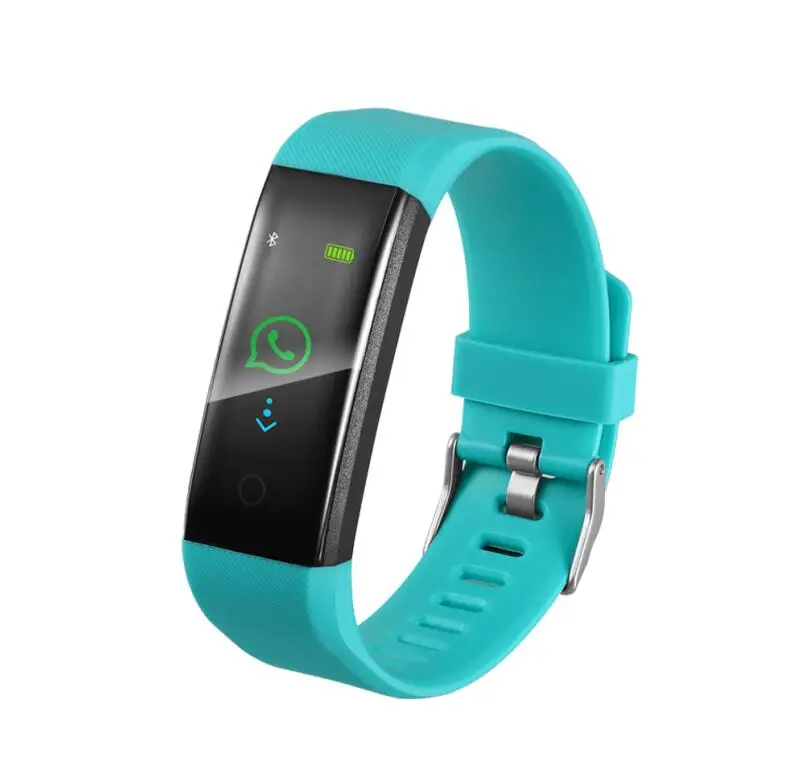 green Умный Браслет на Android 115 plus, измеритель пульса, кровяного давления, фитнес-трекер, браслет для xiaomi huawei iOS Band 3, умные часы - Цвет: green