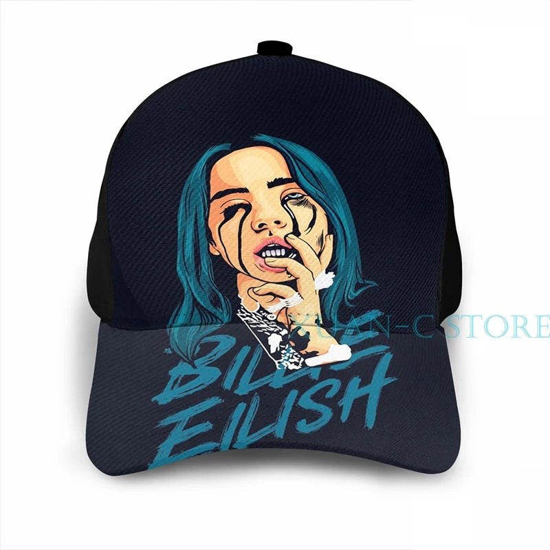Billie Eilish баскетбольная Кепка для мужчин и женщин модная черная шляпа унисекс с принтом