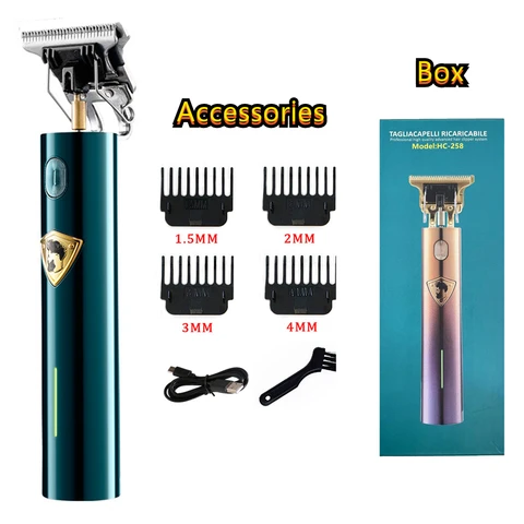 LCD hair clipper retro shaving head electric clipper T9 shaver carving electric clipper.
